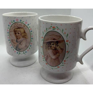 VTG 1996 Maud Humphrey Bogart Coffee Mug Set of 2